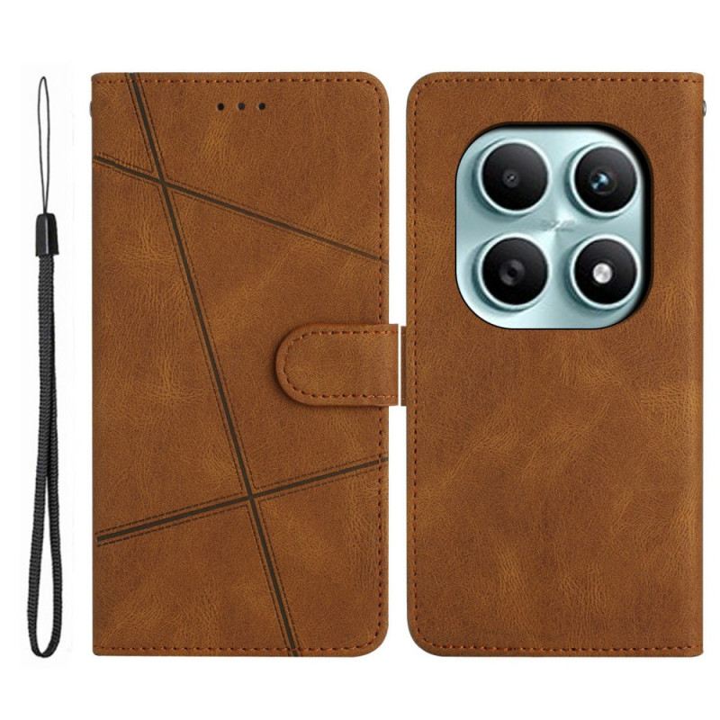 Lederhüllen Xiaomi Redmi Note 15 5g Handyhülle Linien Und Streifen