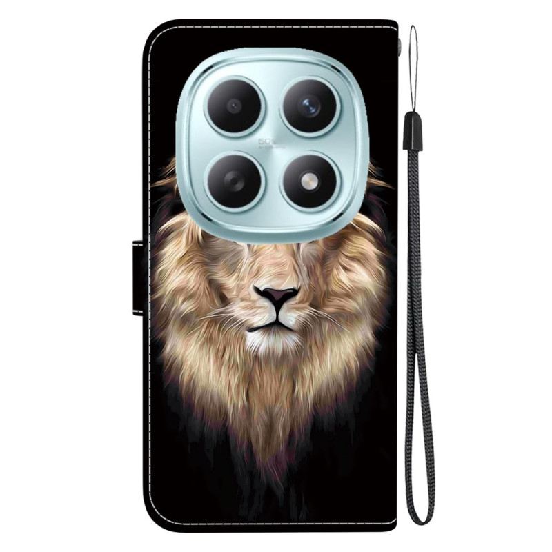 Lederhüllen Xiaomi Redmi Note 15 5g Handyhülle Löwenkopf