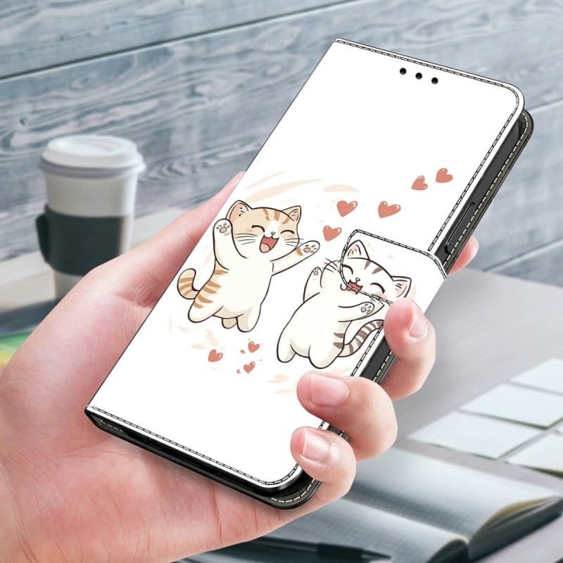 Lederhüllen Xiaomi Redmi Note 15 5g Handyhülle Lustige Katzen