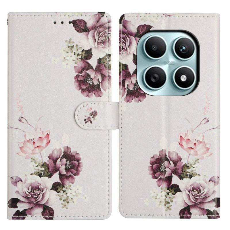 Lederhüllen Xiaomi Redmi Note 15 5g Handyhülle Rosenkreuzmuster