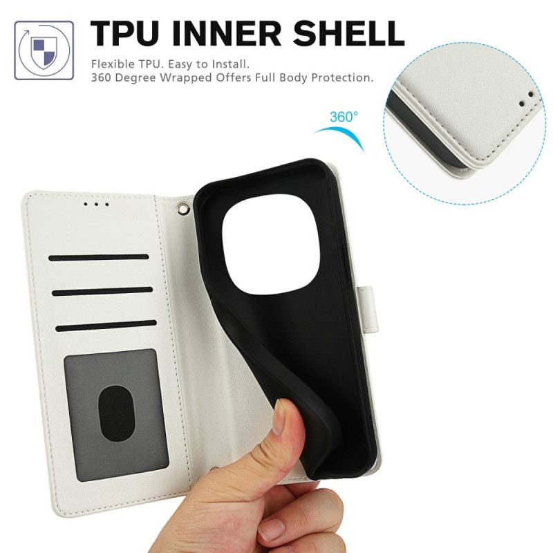 Lederhüllen Xiaomi Redmi Note 15 5g Handyhülle Ständer Und Handgelenkschlaufe