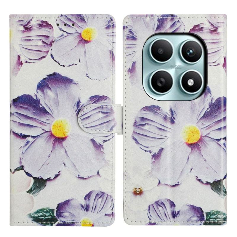 Lederhüllen Xiaomi Redmi Note 15 5g Lila Blumen