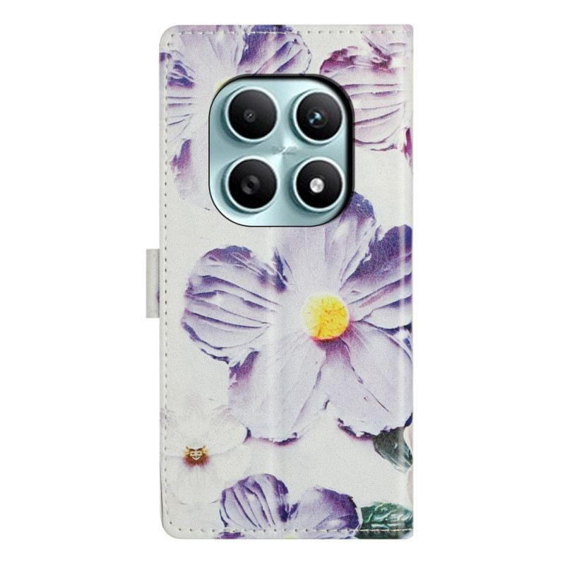 Lederhüllen Xiaomi Redmi Note 15 5g Lila Blumen