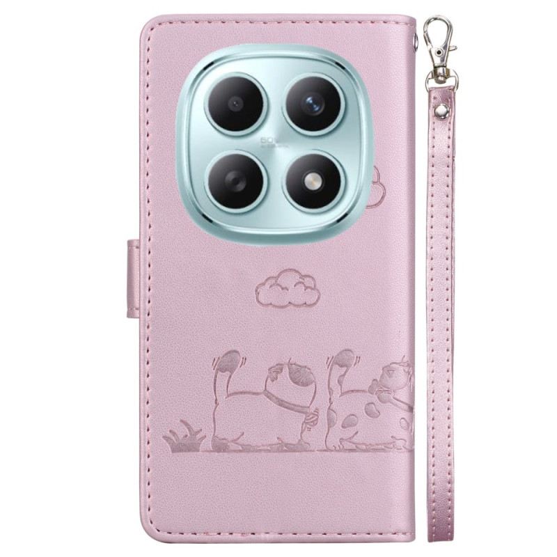 Lederhüllen Xiaomi Redmi Note 15 5g Rfid-blockierung Und Katzenmuster