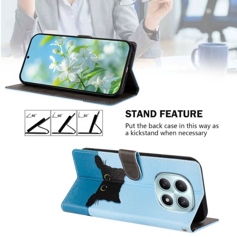 Lederhüllen Xiaomi Redmi Note 15 5g Schwarze Katze