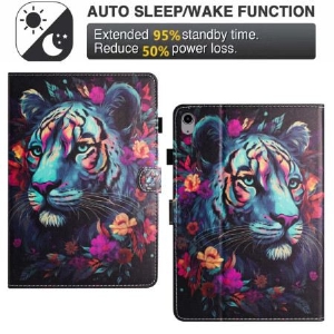 Case iPad (2025) Bunter Tiger