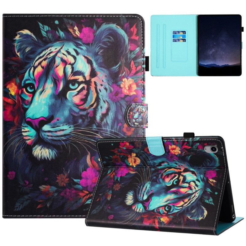 Case iPad (2025) Bunter Tiger