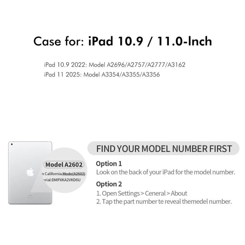 Case iPad (2025) Drehbares Design Enkay