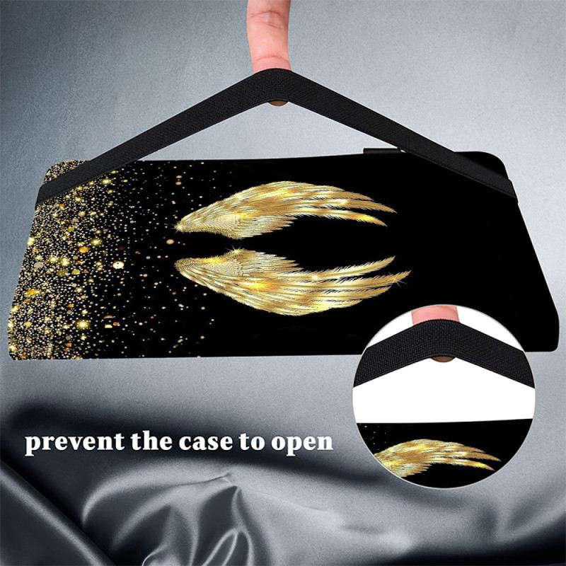 Case iPad (2025) Goldene Flügel