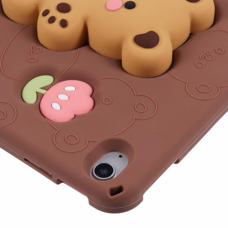 Case iPad (2025) Handyhülle Teddybär-ständer Und Tulpenmuster