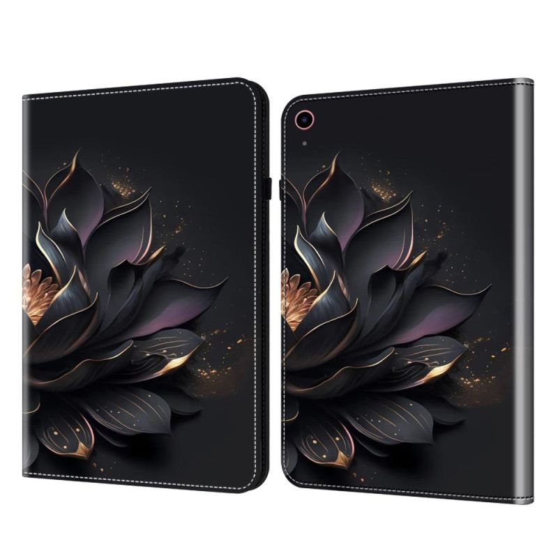 Case iPad (2025) Schwarze Rose