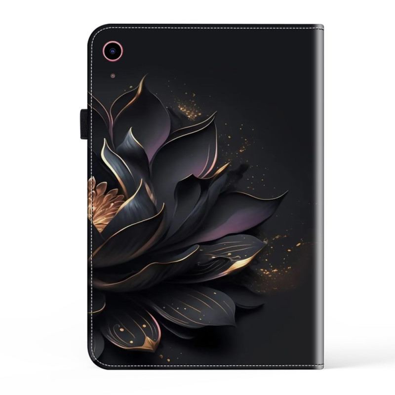Case iPad (2025) Schwarze Rose