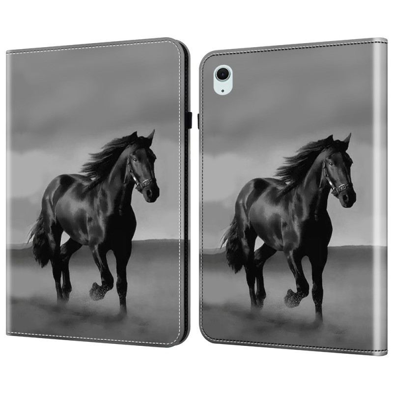 Case iPad (2025) Schwarzes Pferd