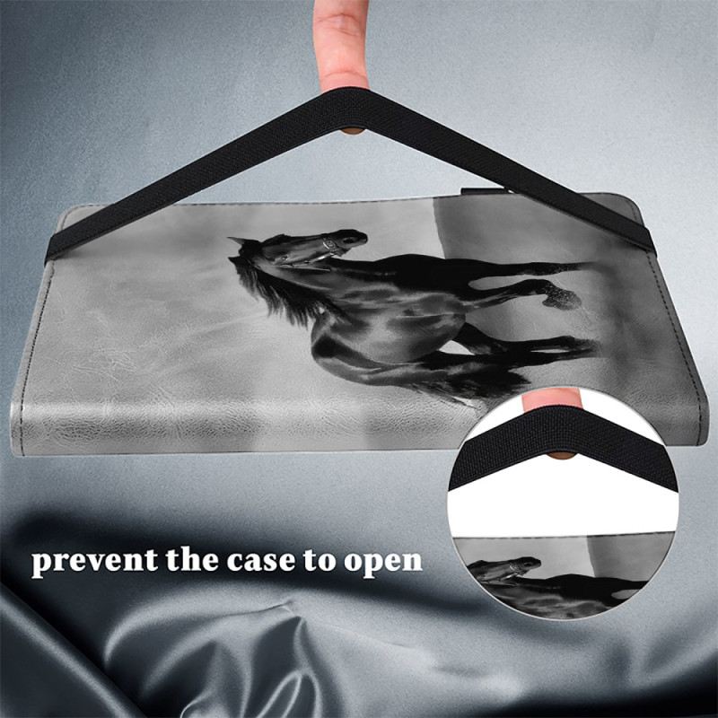 Case iPad (2025) Schwarzes Pferd