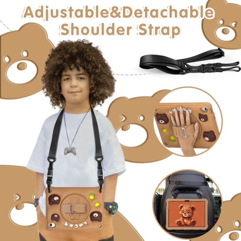 Hülle iPad (2025) Bären-gurt Und Schultergurt Für Kinder