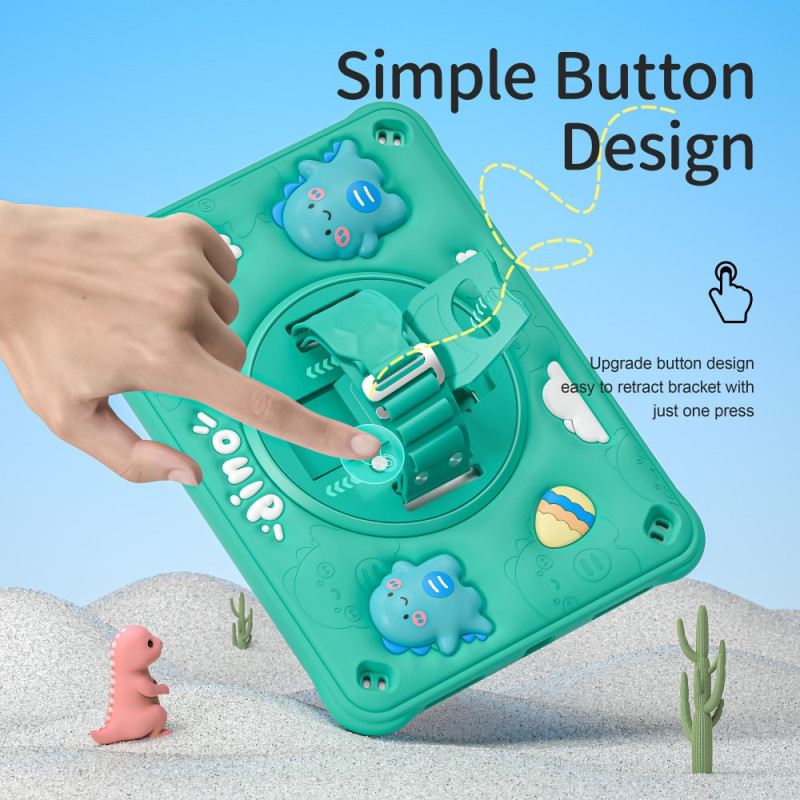 Hülle iPad (2025) Handyhülle Dinosaurier-gurt Und -halterung Für Kinder