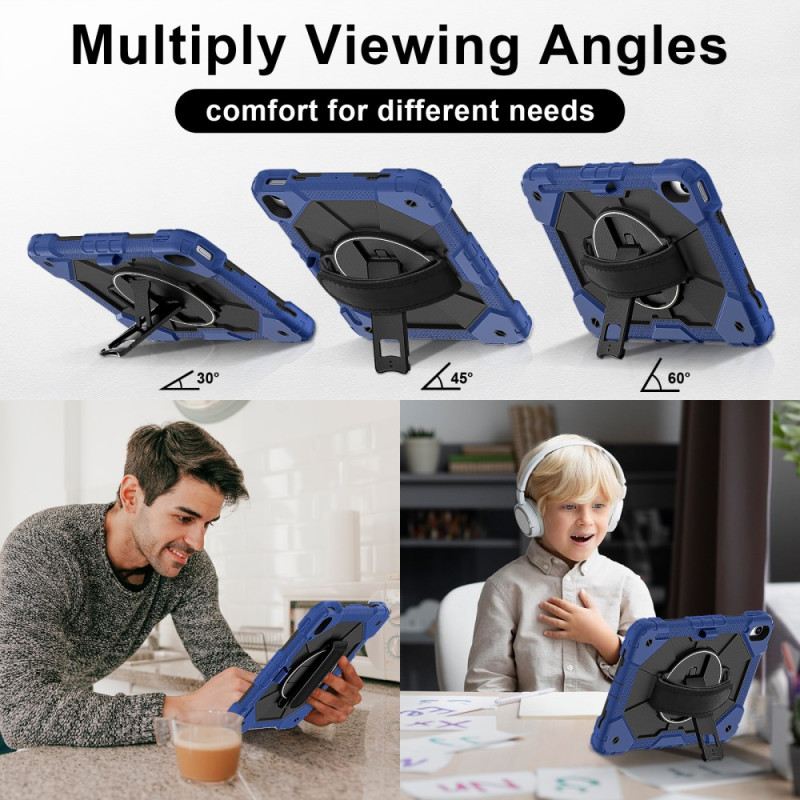 Hülle iPad (2025) Handyhülle Extrem Widerstandsfähig Mit Gurt