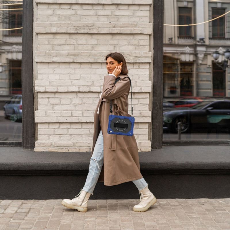 Hülle iPad (2025) Handyhülle Extrem Widerstandsfähig Mit Gurt