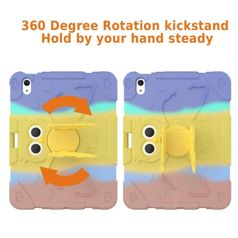 Hülle iPad (2025) Handyhülle Schmetterlings-drehständer Mit Farbverlauf Für Kinder
