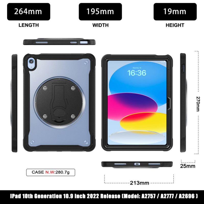 Hülle iPad (2025) Integrierter Verstellbarer Ständer