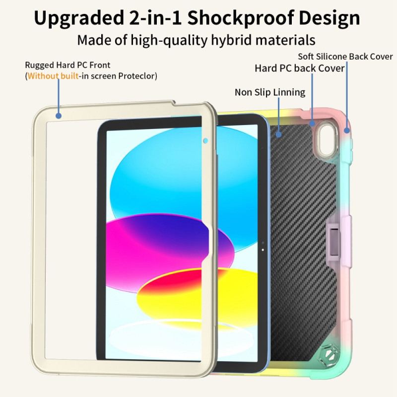 Hülle iPad (2025) Robuster Schultergurt Mit Schmetterlingsmotiv