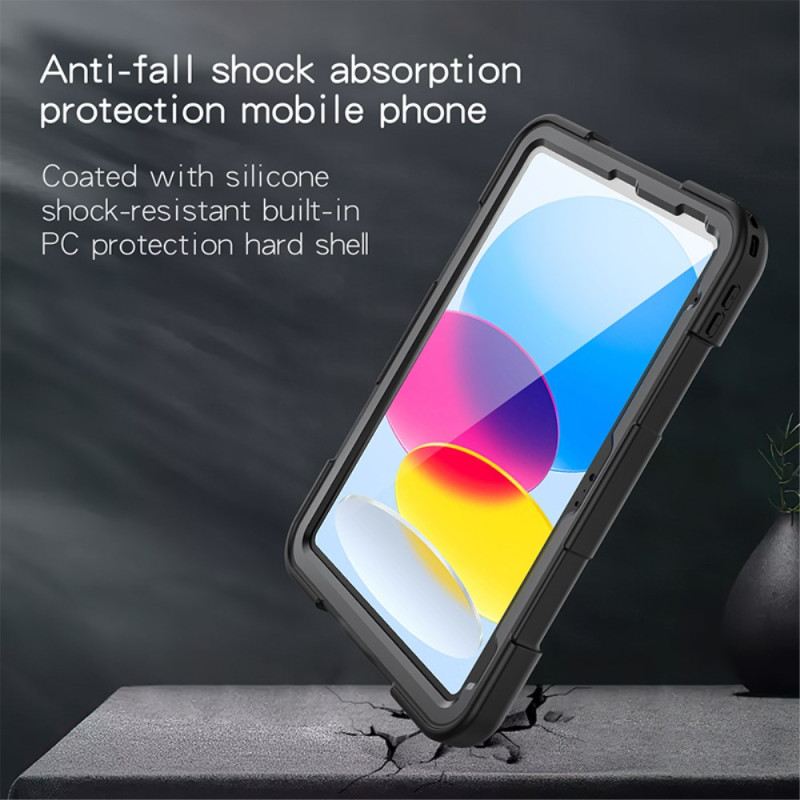 Ip68 Wasserdichte Hülle Für iPad (2025) / 10.9 (2022) Wasserdichter Ständer Und Trageschlaufe (ip68)