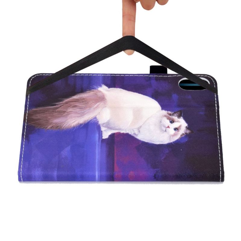 Lederhüllen Für iPad (2025) Weiße Katze