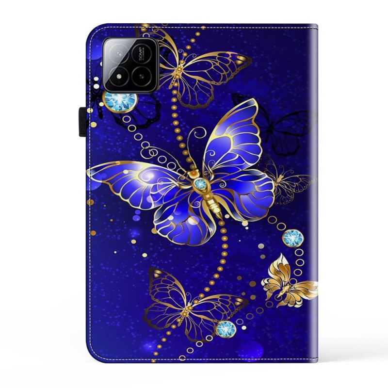 Case Für Xiaomi Pad 7 / 7 Pro Blaue Schmetterlinge Und Diamanten
