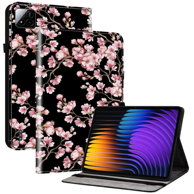Lederhüllen Xiaomi Pad 7 / 7 Pro Handyhülle Pflaumenblüten