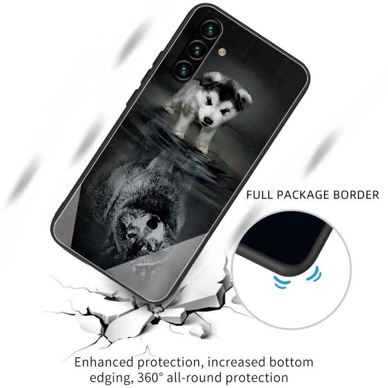 Handyhülle Für Samsung Galaxy A13 5G / A04s Puppy Dream Gehärtetes Glas