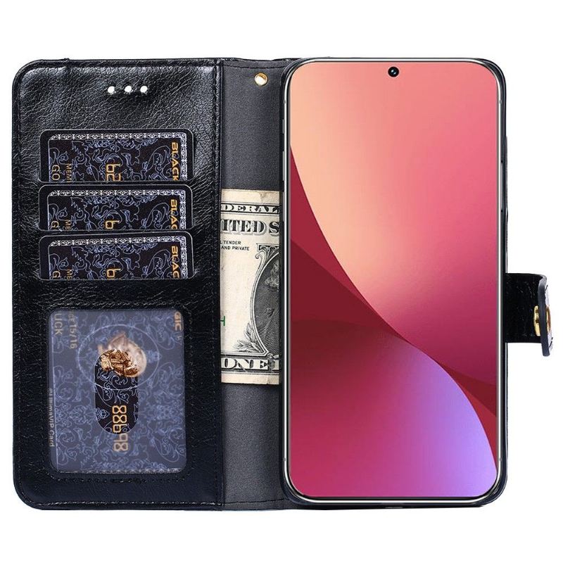 Flip Case Für Xiaomi 12 Pro Geldbörse Aus Kunstleder