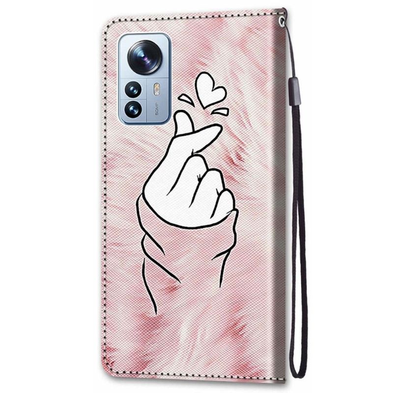 Lederhüllen Für Xiaomi 12 Pro Koreanisches Herz