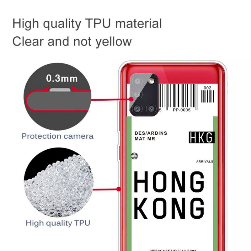 Handyhülle Für Samsung Galaxy A51 Bordkarte 07 Hongkong