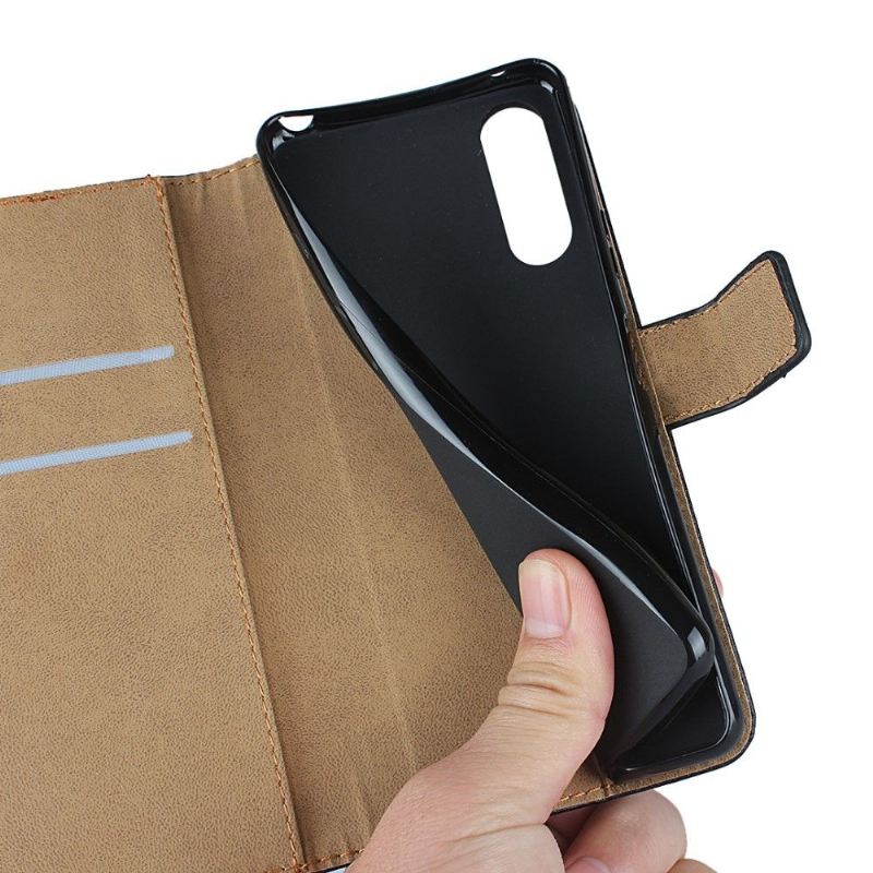 Case Für Sony Xperia 10 II Geldbörse Flip Case - Schwarz